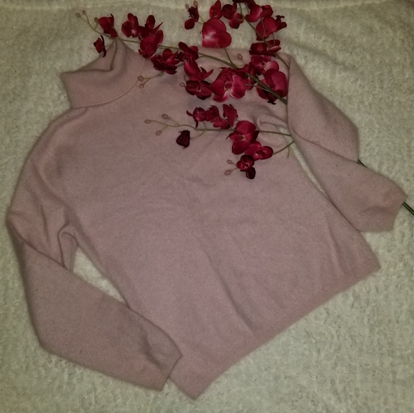 Pink Prive Cashmere Turtleneck Sweater - Picture 2 of 7